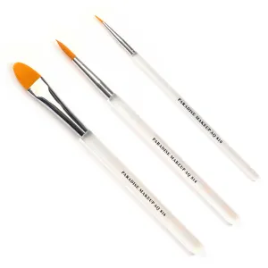 Paradise Makeup AQ 3 Piece Face & Body Paint Brush Set - Professional Detail & Color Blocking Brushes for Halloween, Cosplay, SFX