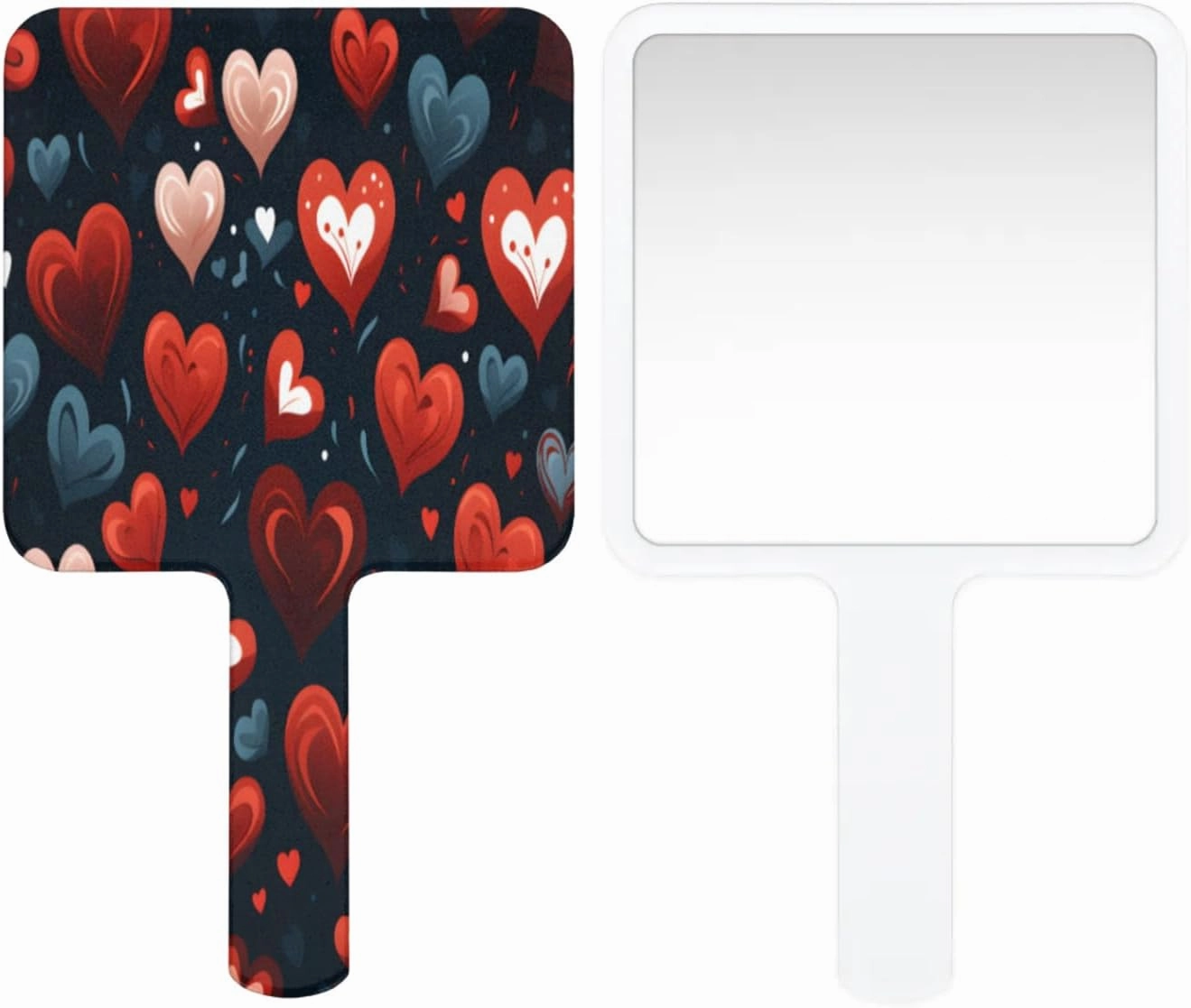 Pardick Compact Square Handheld Travel Mirror - 6.2x3.6 Inches, Ultra-Portable & Crystal-Clear, Cute Stuff for Women, Pretty Valentine Love Makeup Mirror