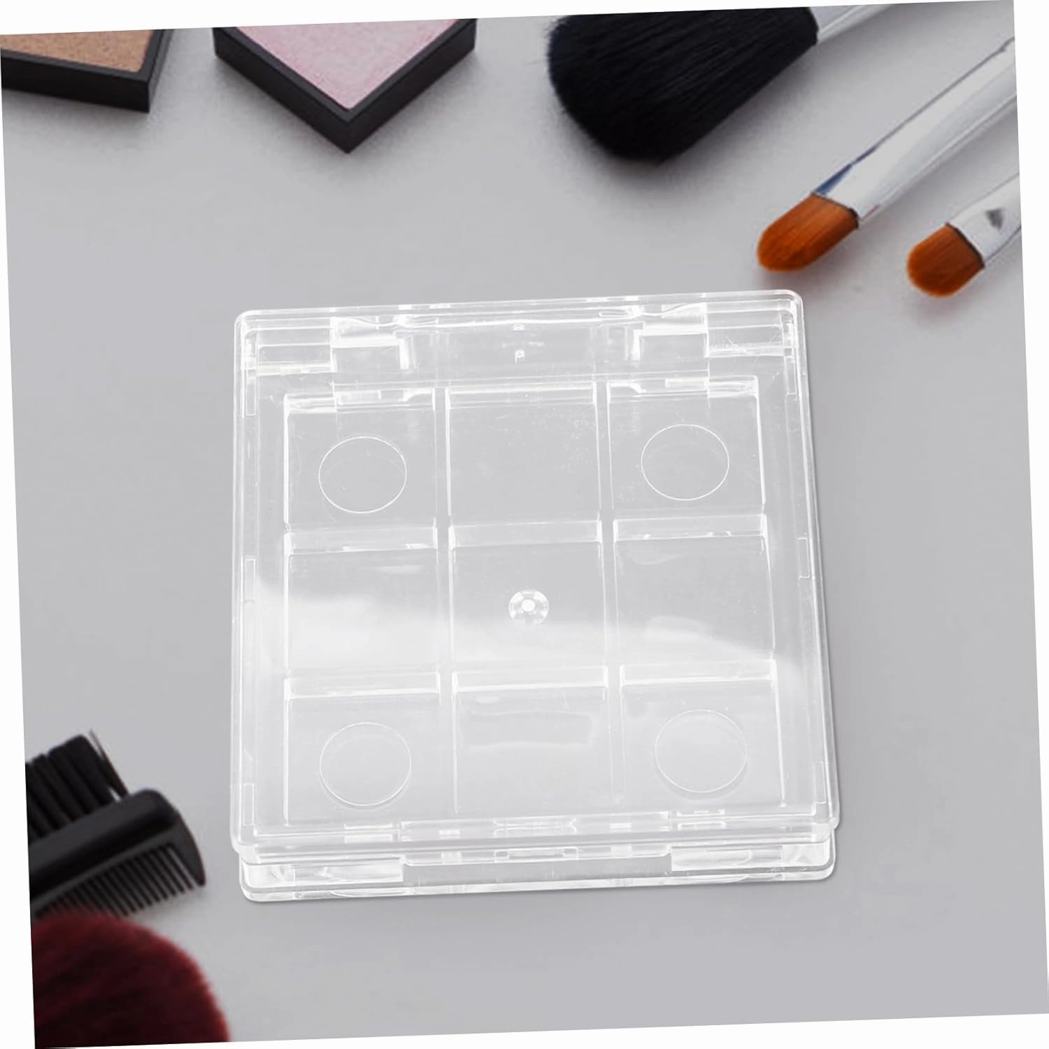 PartyKindom 4sets Highlighter Container Makeup Cosmetic Holding Plate Lipstick Cases Storage Cases 2pcs*4