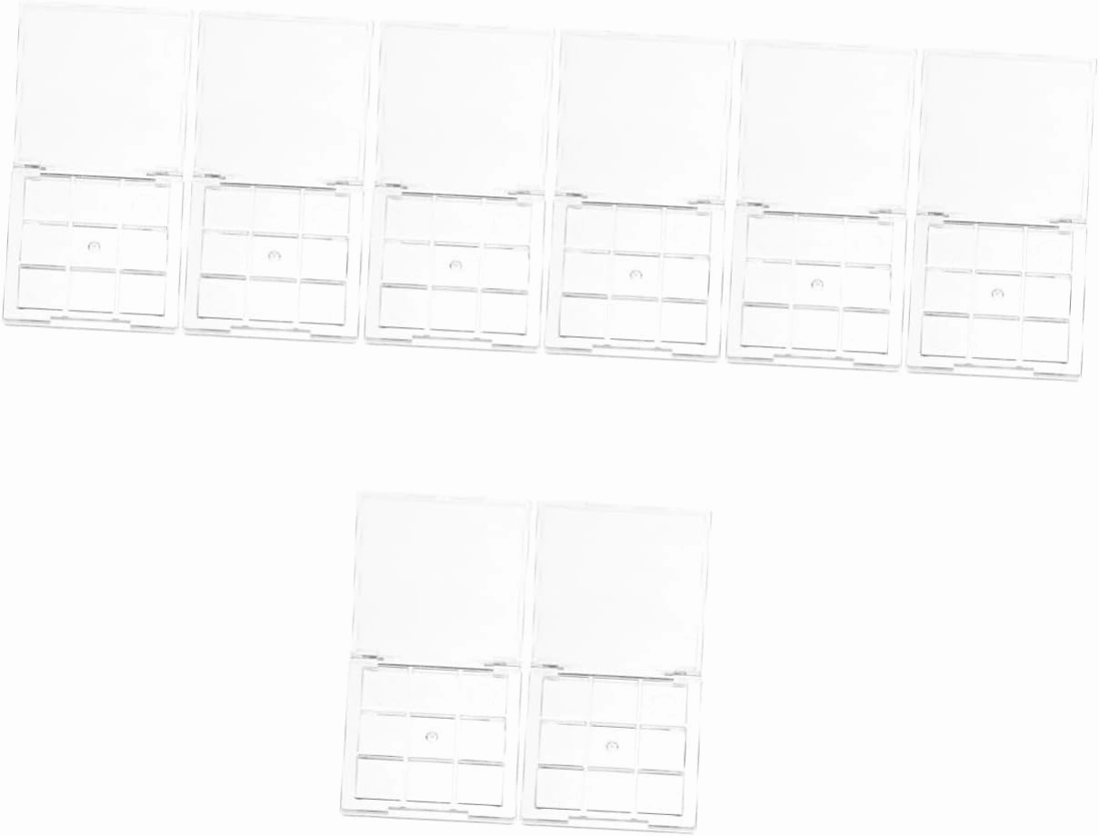 PartyKindom 4sets Highlighter Container Makeup Cosmetic Holding Plate Lipstick Cases Storage Cases 2pcs*4