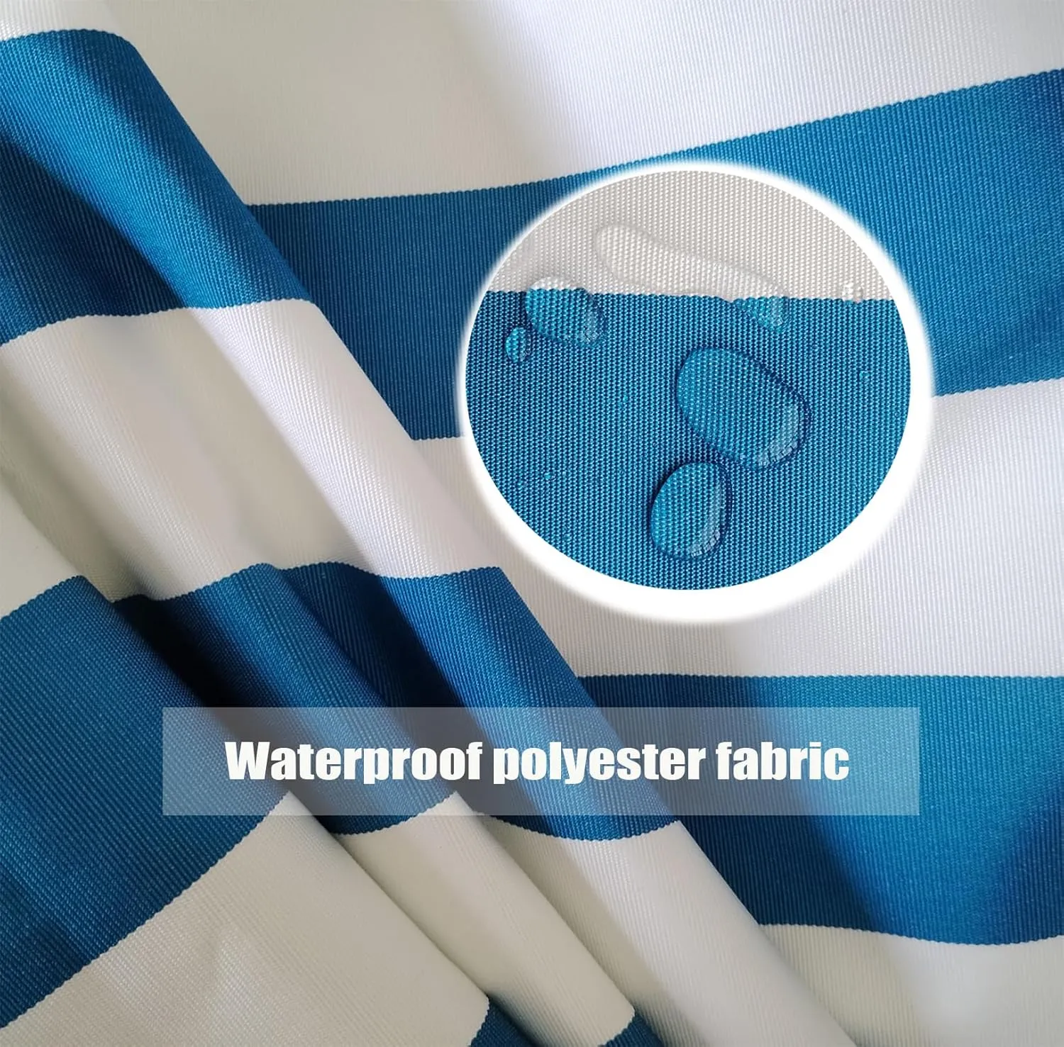 Patio seat Cushions Outdoor seat Cushions Set of 4 Waterproof & Fade Resistant Blue and White 18"x18" Outdoor Chair Cushions with Non-Slip Ties