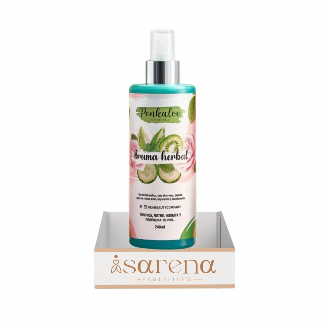 Penkaloe Perfect Skin Bruma Herbal 240ml, Skincare cuidado facial moisturizes, regenerates, tonifica, repara, nutre y regenera la piel - Pre makeup con niacinamida colombia beauty