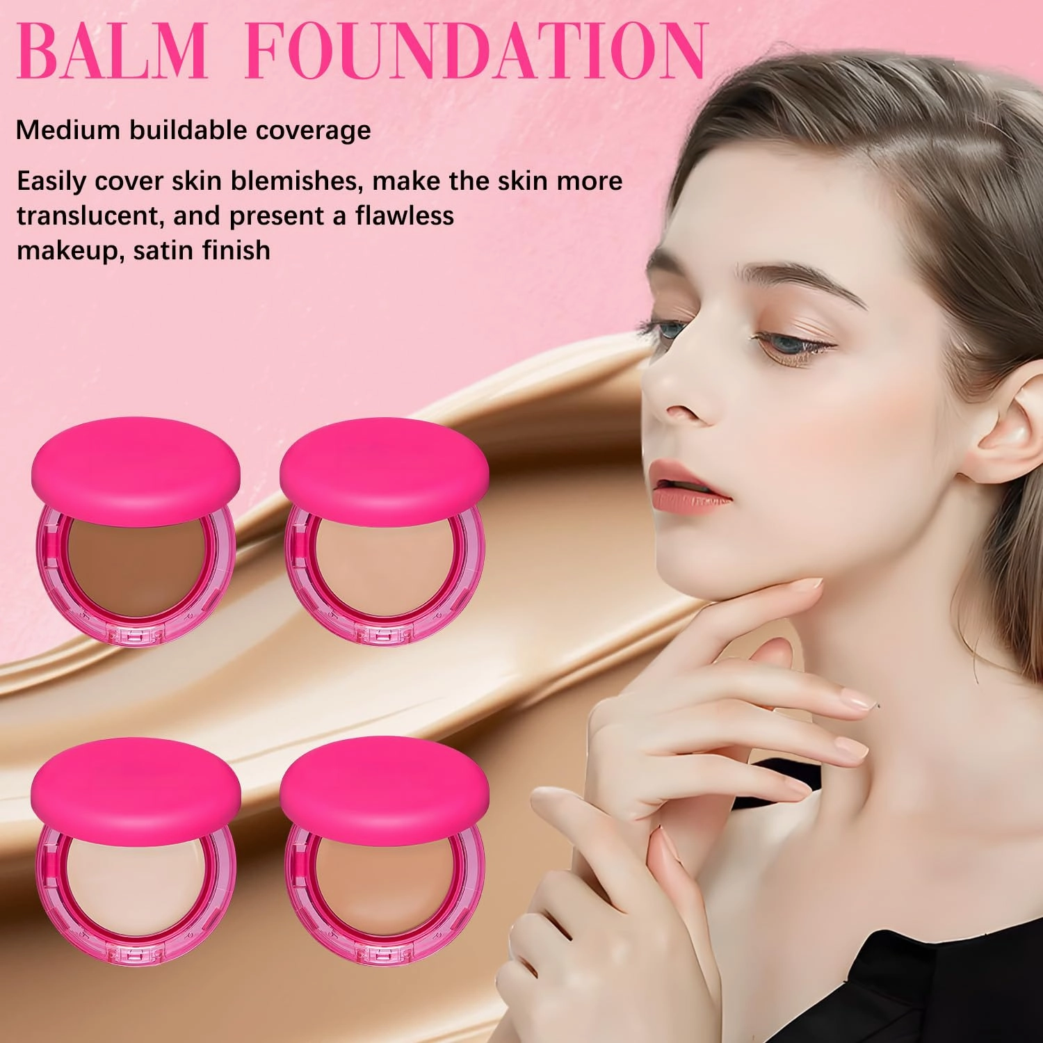 Peptide Bounce Foundation – Hydrating, Age-Defying Foundation for Mature Skin And All Skin Types, Vegan, Clean, Natural, Medium Buildable Coverage, Satin Finish (Medium)