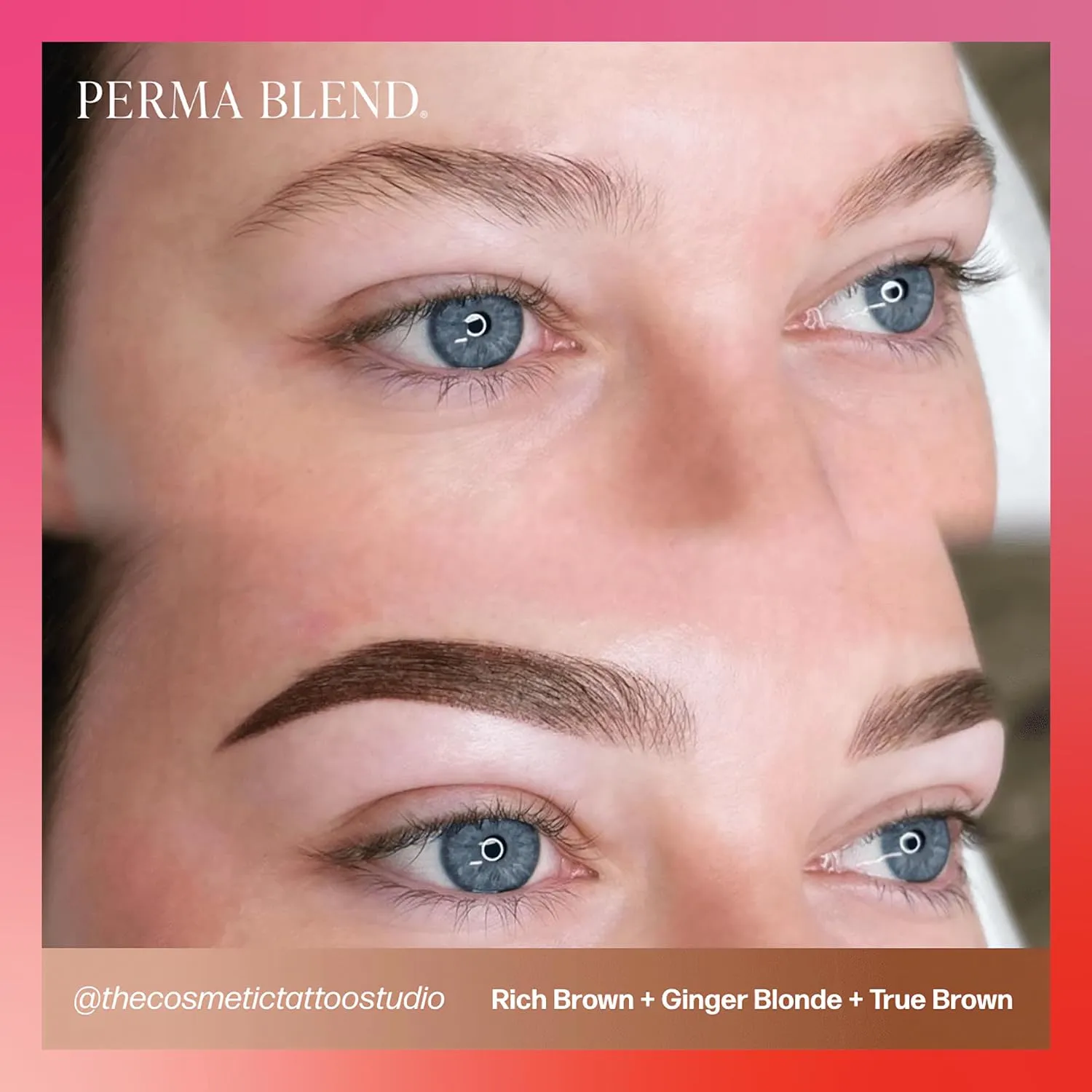 Perma Blend Light Brown Eyebrow Tattoo Ink Pigment, Professional Brow Microblading Supplies, 1/2 oz Bottle