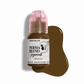 Perma Blend Brown Permanent Makeup for Eyebrows, Used For Microblading and, Professional Cosmetic Pigment - Brown Ash, 5 oz.