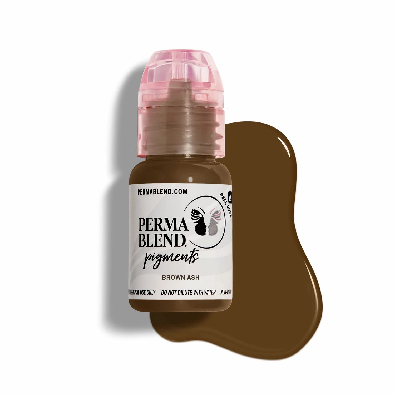 Perma Blend Brown Permanent Makeup for Eyebrows, Used For Microblading and, Professional Cosmetic Pigment - Brown Ash, 5 oz.