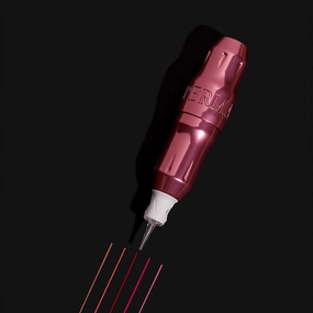 Perma Blend Perma Pen Makeup Application Tattoo Machine - Tattoo Pen with 2.7mm Stroke Length & Built-In Voice Control - Pink Icon (1 Count)