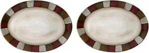 Pfaltzgraff Taos Small Oval Platter, 12 Inches, Beige (Pack of 2)