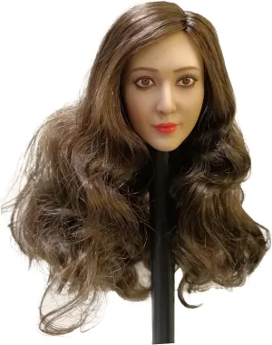 Phicen 1/6 Scale Asia Head Sculpt with Brown Hair for 12" Female Body