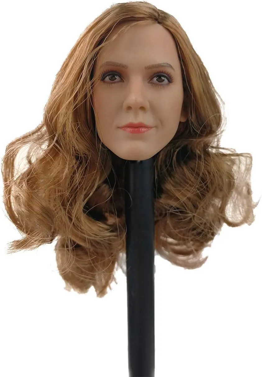 Phicen 1/6 Scale Female Head Sculpt with Brown Hair for 12" Female Body