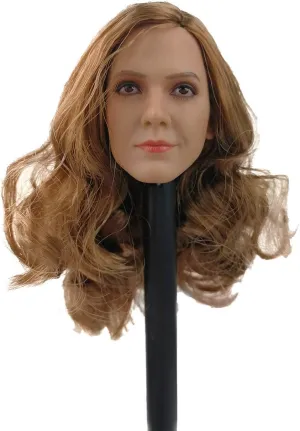 Phicen 1/6 Scale Female Head Sculpt with Brown Hair for 12" Female Body