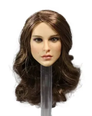 Phicen 1/6 Scale Head Sculpt with Brown Hair for 12" Female Body