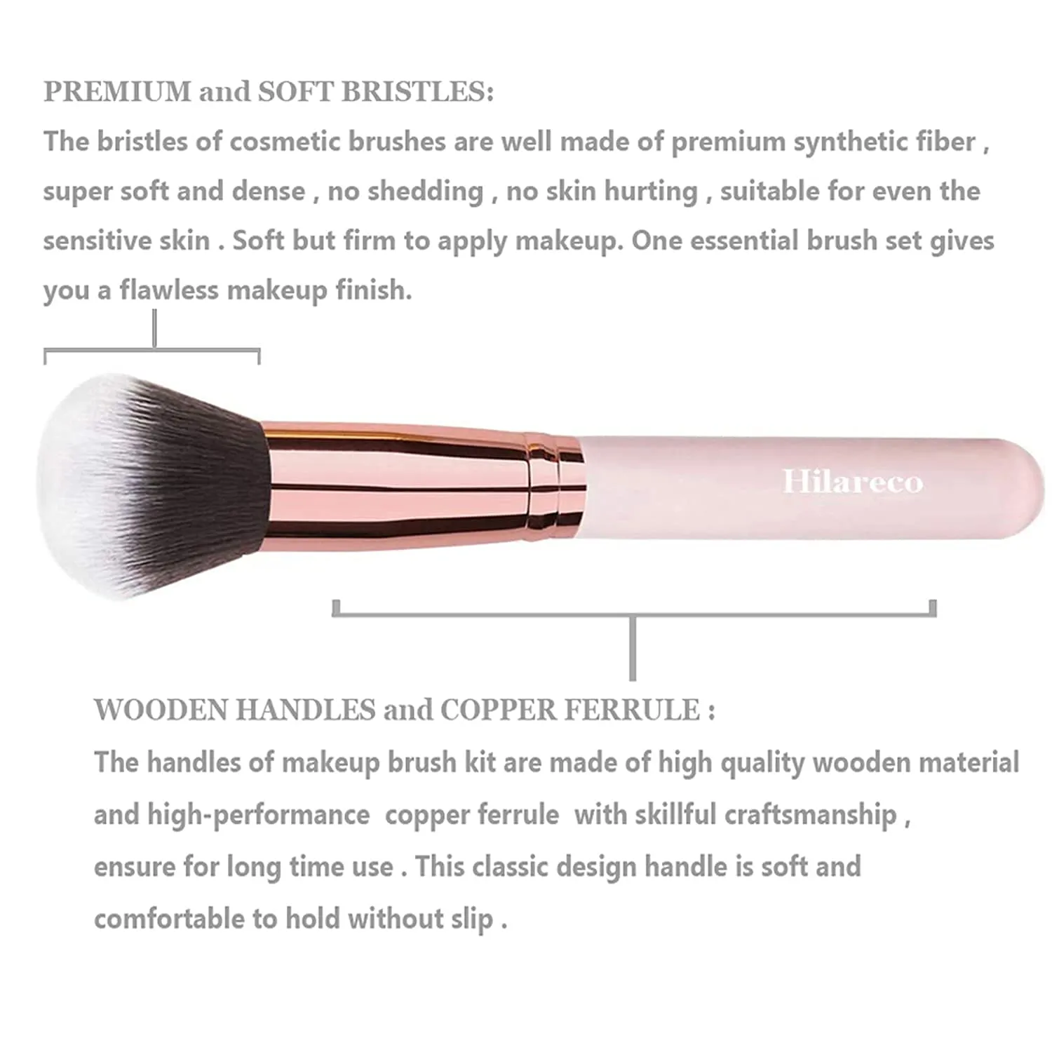 PHOERA Full Coverage Foundation, Kabuki Makeup Brushes, 2 Pcs Makeup Sponge (Warm Peach)
