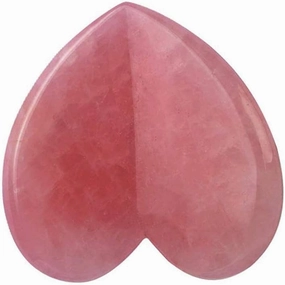 Pinkcity Creation Rose Quartz Jade Roller Real Jade Gua Sha Board Mushroom Massager Face Lifting Tool Facial Guasha Massage Tool (Heart Shape)