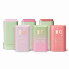 Pixi Beauty Beaming Bliss On-the-Glow Trio: Blush, Bronzer, and Highlighter Routine