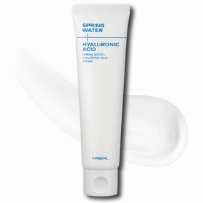 PLUSREAL Spring Water   Hyaluronic Acid Cream｜Lightweight AM/PM Deep Hydrating Face Moisturizer for Glass Skin Makeup