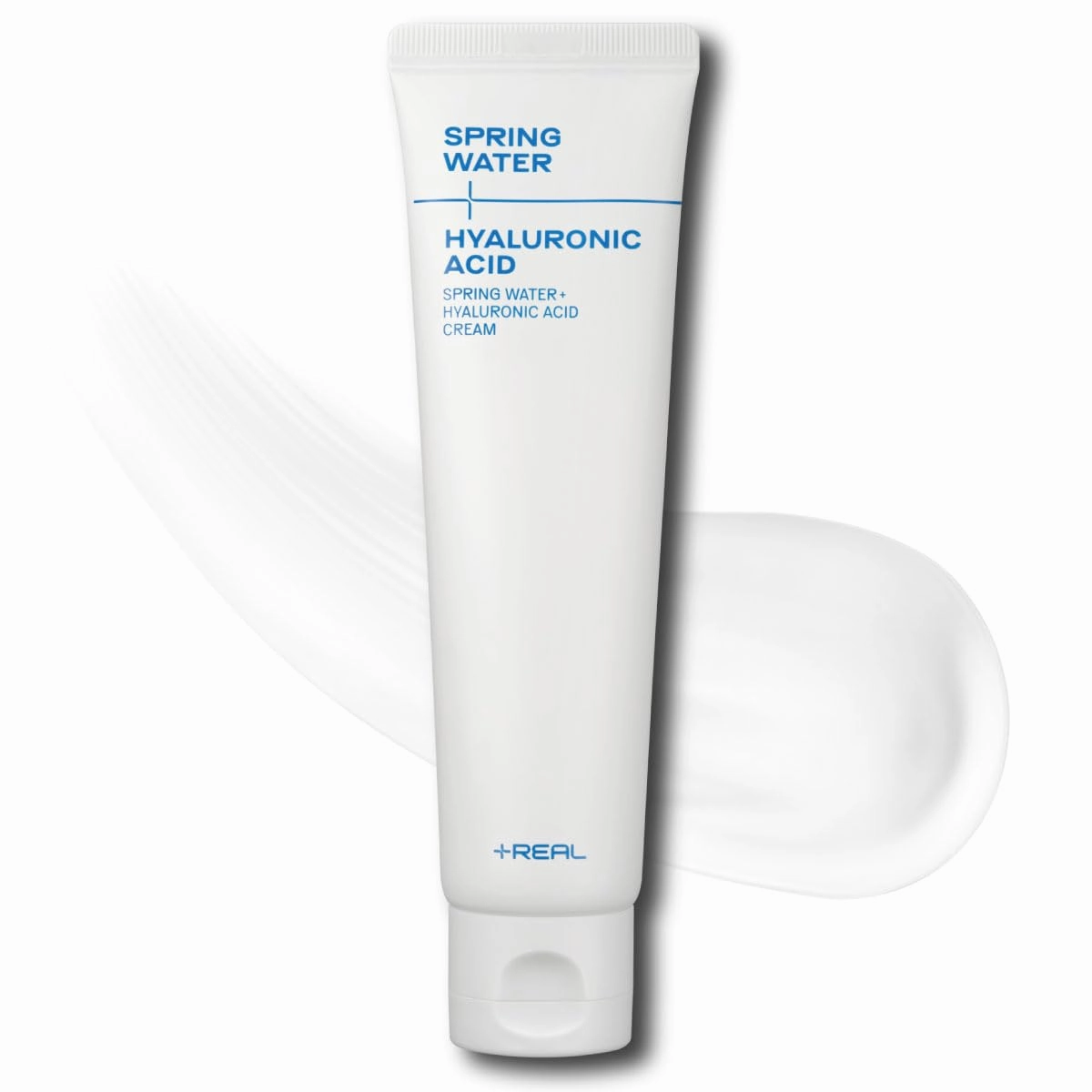 PLUSREAL Spring Water   Hyaluronic Acid Cream｜Lightweight AM/PM Deep Hydrating Face Moisturizer for Glass Skin Makeup