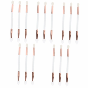 POPETPOP 15pcs Dual-end Heart Shaped Silicone Eyeshadow Applicator Comfortable Makeup Brushes for Eyeshadow Eyeliner Eyelash and Eyebrow Smooth Touch Handheld Eye Makeup Accessory