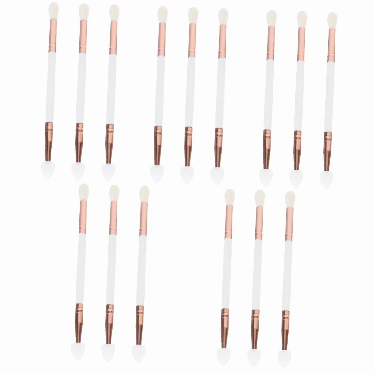 POPETPOP 15pcs Dual-end Heart Shaped Silicone Eyeshadow Applicator Comfortable Makeup Brushes for Eyeshadow Eyeliner Eyelash and Eyebrow Smooth Touch Handheld Eye Makeup Accessory