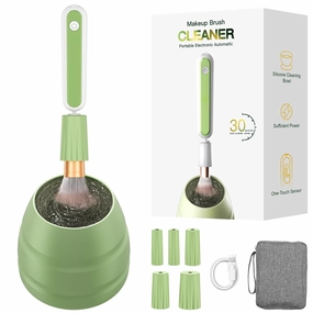 Portabl Makeup Brush Cleaner Machine -Fast Deep Cleaning and Dry Make Up Brushes Efficient Cleaning With Storage Cas, Portable Spinning Washer, Save Cleanser & Shampoo