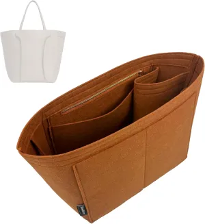 Premium Purse Organizer compatible with Celine Cabas Phantom Bag Insert - Handmade 2mm Felt Bag Organizer Oval Shaped (Mint, For Small Cabas Phantom)