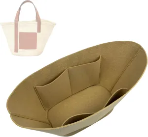 Premium Purse Organizer compatible with Loewe Basket Bag in Palm Leaf Organizer - Handmade Felt Oval Basket Bag Insert, Perfect Fit (Geyser Blue, For Medium Basket Bag in Palm Leaf)