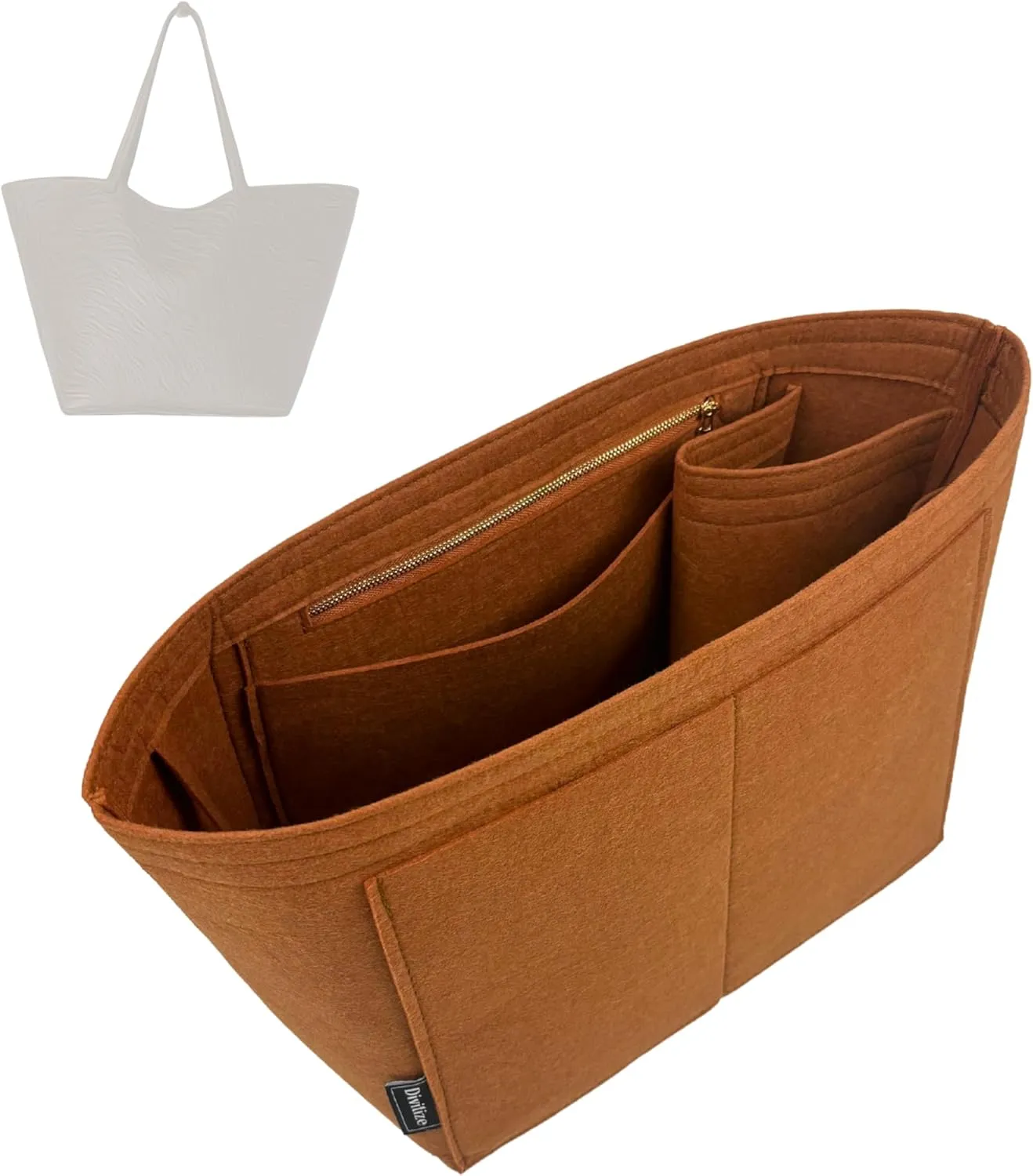 Premium Purse Organizer compatible with Row Three Park Tote Bag Insert - Handmade Oval Bag Organizer Perfect Fit for S/Three/XL Tote (Hot Magenta, For Three Park Tote)