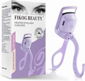 Premium Heated Eyelash Curlers Elevate Your Lash, Rapid Heat-Up, USB Rechargeable Electric Eyelash Curler with Sensing Heating Silicone Pad, Heated Lash Curler with Temperature Control, Purple