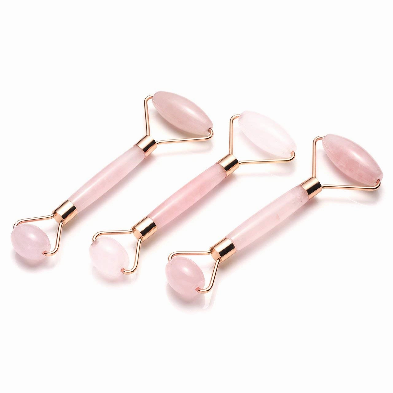 Pretty stone scraper Gua sha scraping massage tools (Face Roller Rose Quartz)