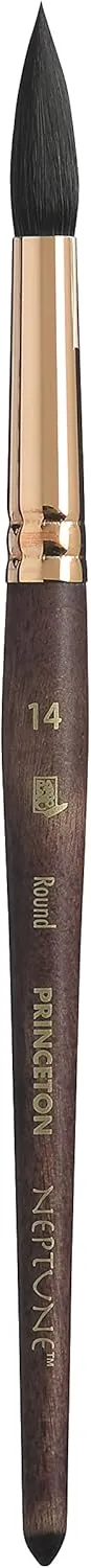Princeton Neptune Paintbrush, Size 14, Dark Wood