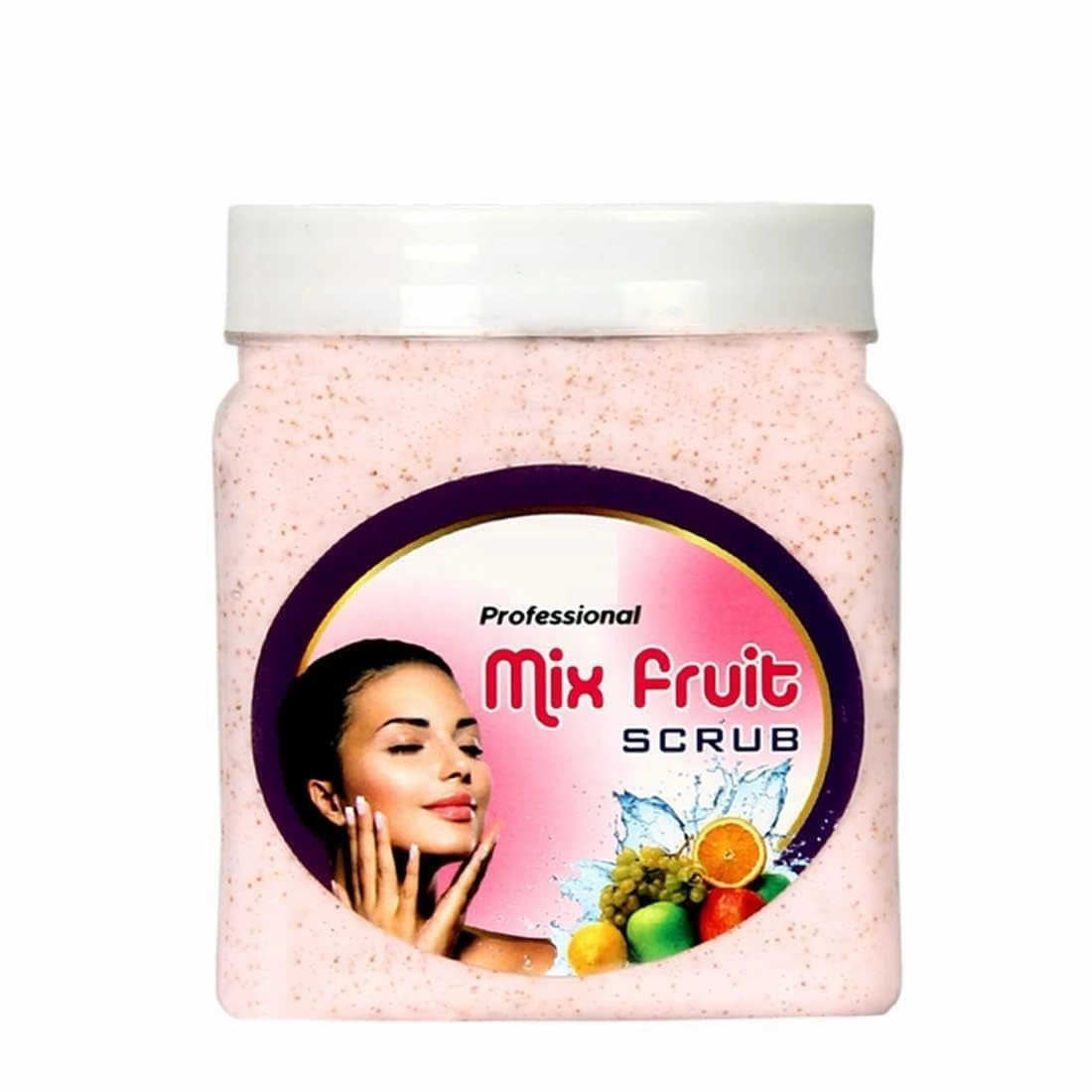 Professional Mix Fruit Face Scrub with Orange Peel Extract | Instantly Clear and Bright Skin | Removes Dead Skin Cells & Specially to Smooth your Skin | For Man & Woman Scrub (500 Ml)