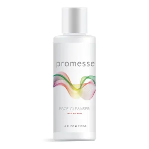 promesse Acne Control Facial Cleanser - Anti-Aging Exfoliating Wash with Glycolic & Salicylic Acid, Rose-Scented, Made in USA, Organic & Natural Ingredients