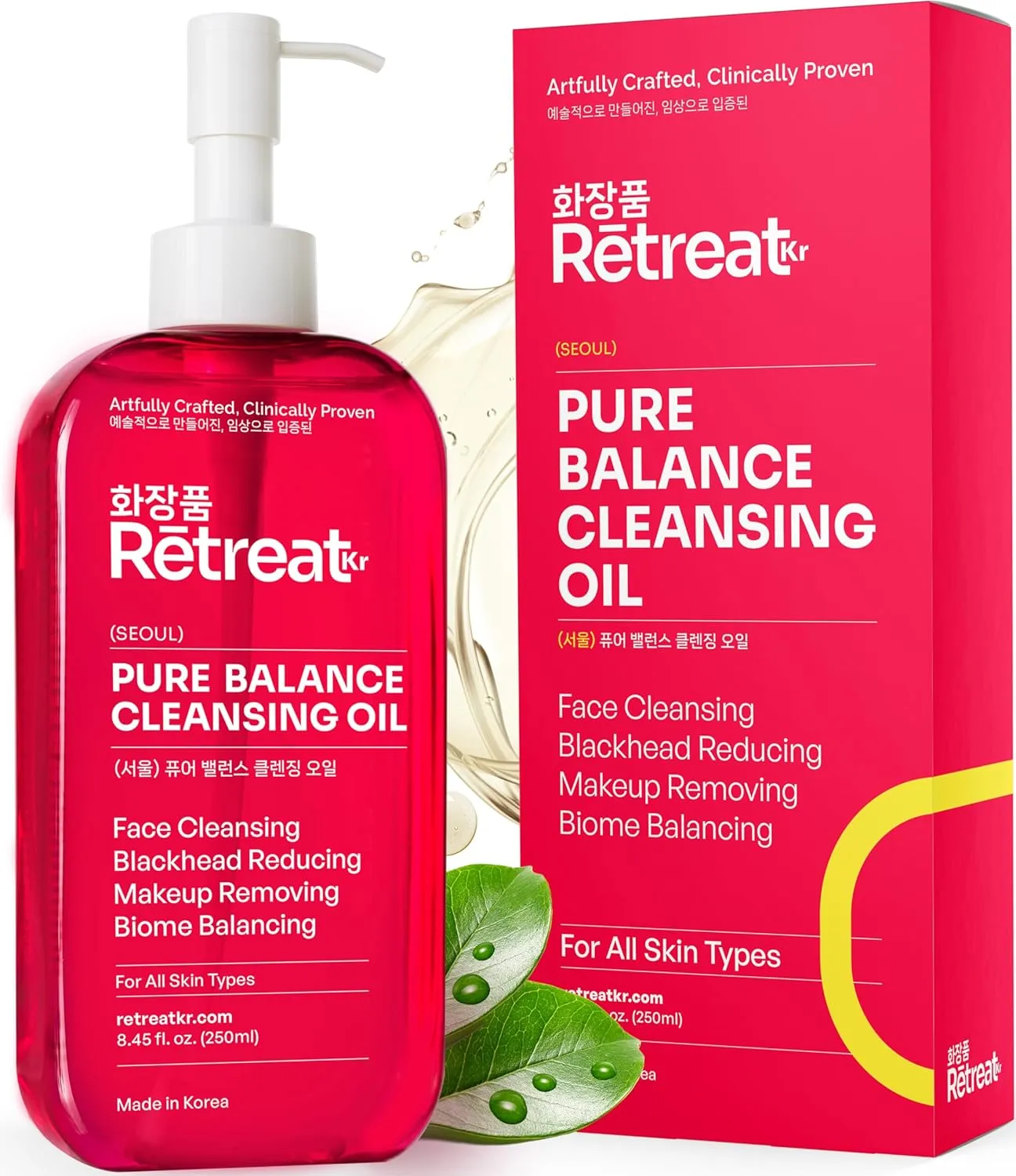 Pure Balance Cleansing Oil - Clinically Proven to Reduce Blackheads, Sebum & Impurities - Plant-Powered Makeup Remover and Oil Cleanser for Face, Sensitive & All Skin Types, 8.45 fl.oz