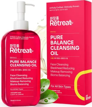 Pure Balance Cleansing Oil - Clinically Proven to Reduce Blackheads, Sebum & Impurities - Plant-Powered Makeup Remover and Oil Cleanser for Face, Sensitive & All Skin Types, 8.45 fl.oz
