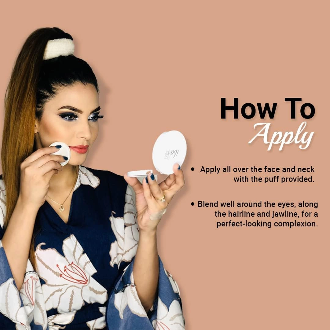 Pure Perfect Look Long Wear Mattifying Compact - Snow White, 9g | Even Coverage | Oil Free | Matte Finish | Face Makeup | Halal Certified & Vegan Makeup