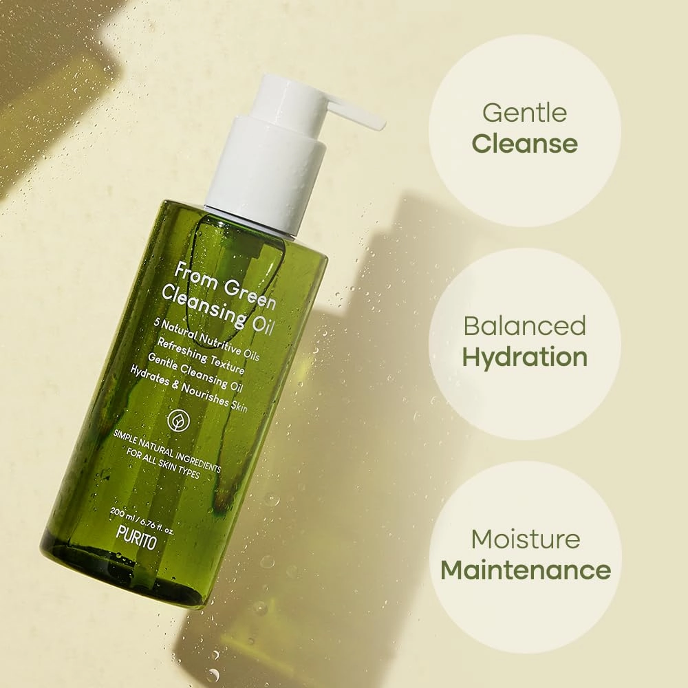 PURITO From Green Cleansing Oil Set (=Original   Refill), 13.52 fl.oz / 400ml, Gentle Cleansing Oil for Face, Cruelty-free & Vegan, Korean Skin Care