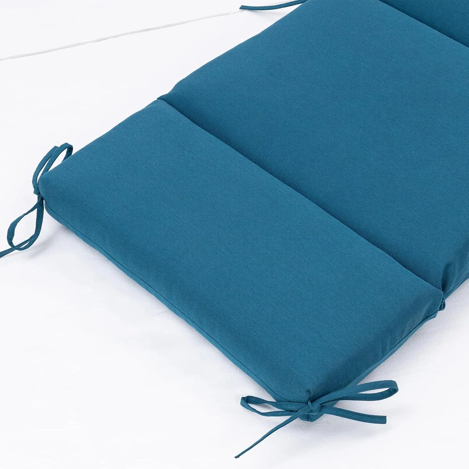 QILLOWAY Outdoor/Indoor High Back Chair Cushion,Replacement Deep Seat Cushions,All Weather Water Resistant/Fade Resistant Seat Pads with Ties,2counts,Peacock Blue
