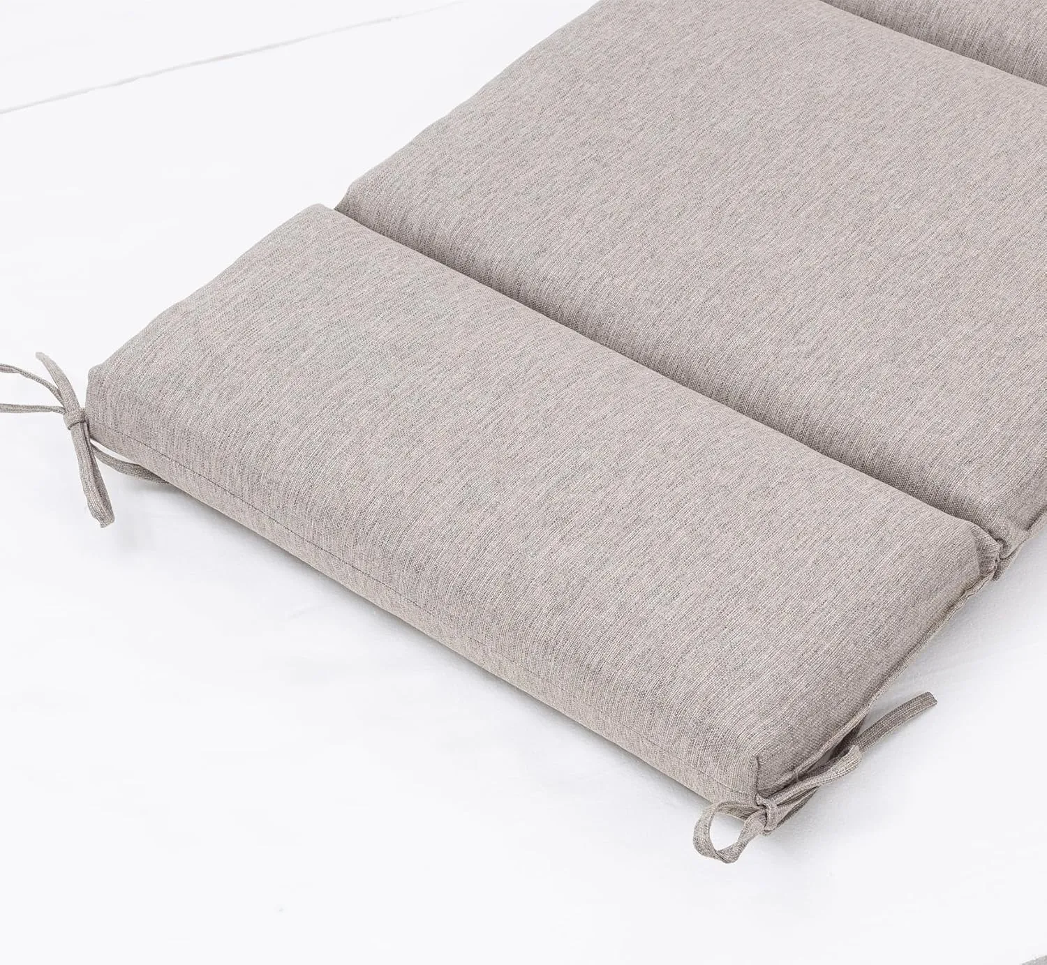 QILLOWAY Outdoor/Indoor High Back Chair Cushion,Replacement Deep Seat Cushions,All Weather Water Resistant/Fade Resistant Seat Pads with Ties,2counts,Tan/Grey