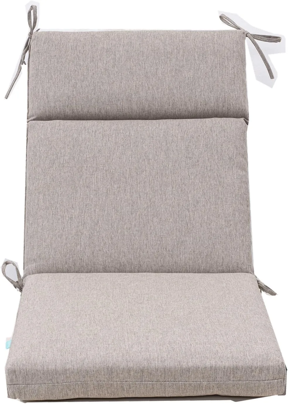 QILLOWAY Outdoor/Indoor High Back Chair Cushion,Replacement Deep Seat Cushions,All Weather Water Resistant/Fade Resistant Seat Pads with Ties,2counts,Tan/Grey