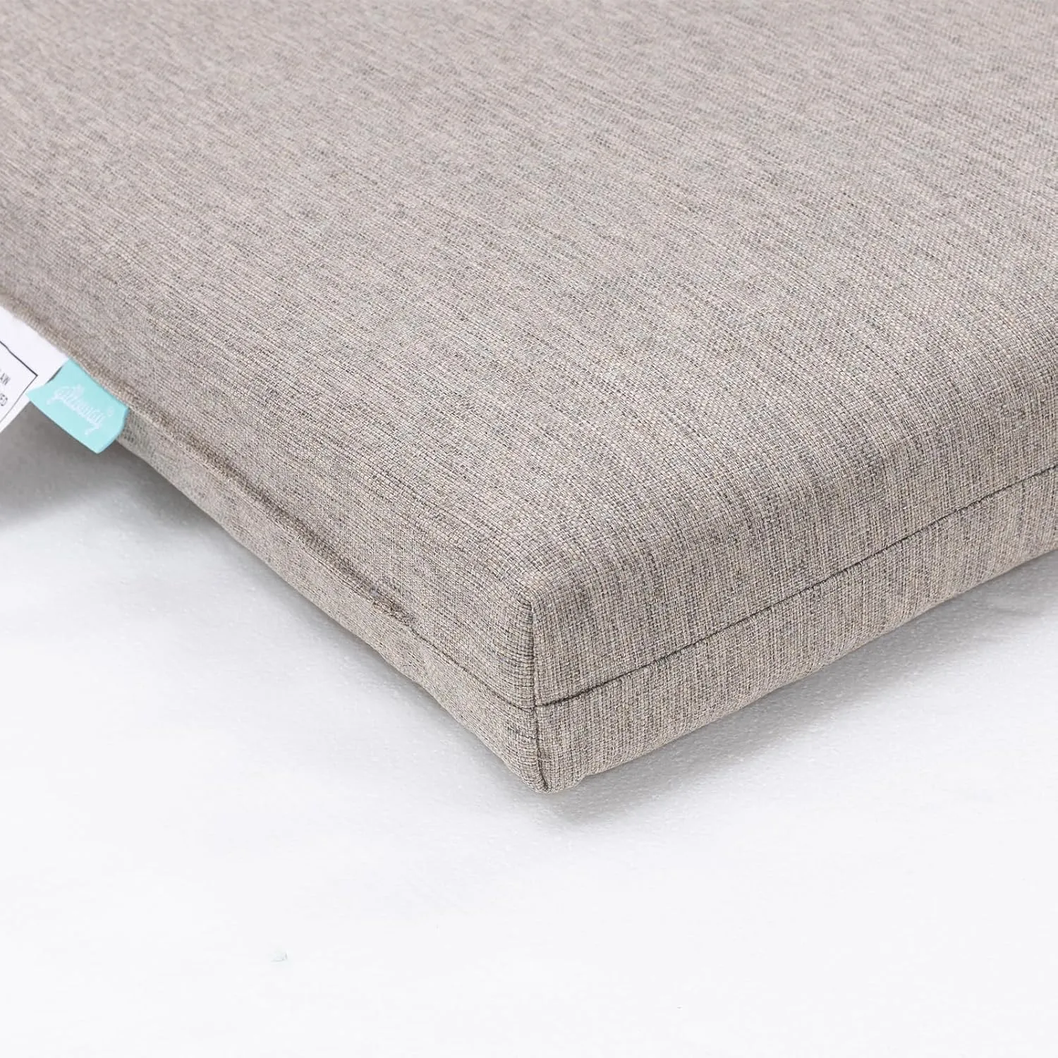 QILLOWAY Outdoor/Indoor High Back Chair Cushion,Replacement Deep Seat Cushions,All Weather Water Resistant/Fade Resistant Seat Pads with Ties,2counts,Tan/Grey
