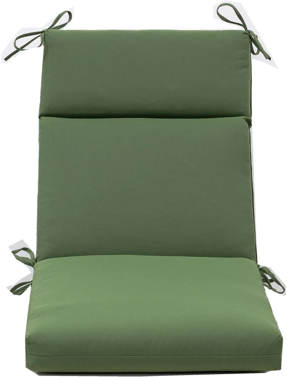 QILLOWAY Outdoor/Indoor High Back Chair Cushion,Sponge Foam Thickened Patio Chair Pad,4counts,Dark Green