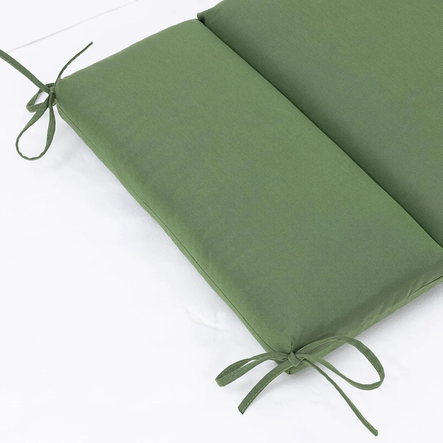 QILLOWAY Outdoor/Indoor High Back Chair Cushion,Sponge Foam Thickened Patio Chair Pad,4counts,Dark Green