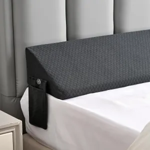 Queen Size Bed Wedge Pillow for Headboard Gap Filler, Long Triangle Wedges Bolster Nora Pillows for Sleep,Between Mattress and Headboards,Must Have Home Essentials,Bedding Sets Collections Beds Decor