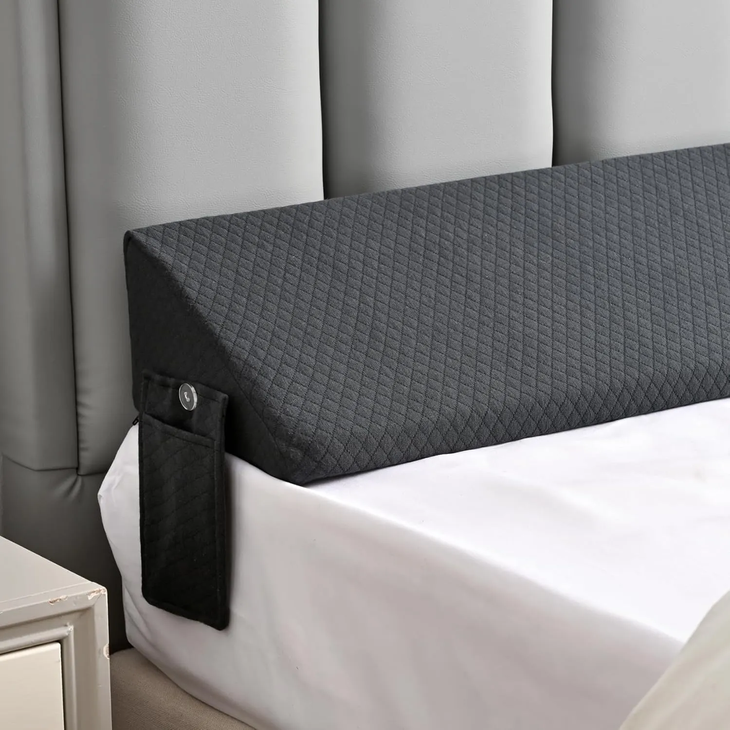 Queen Size Bed Wedge Pillow for Headboard Gap Filler, Long Triangle Wedges Bolster Nora Pillows for Sleep,Between Mattress and Headboards,Must Have Home Essentials,Bedding Sets Collections Beds Decor