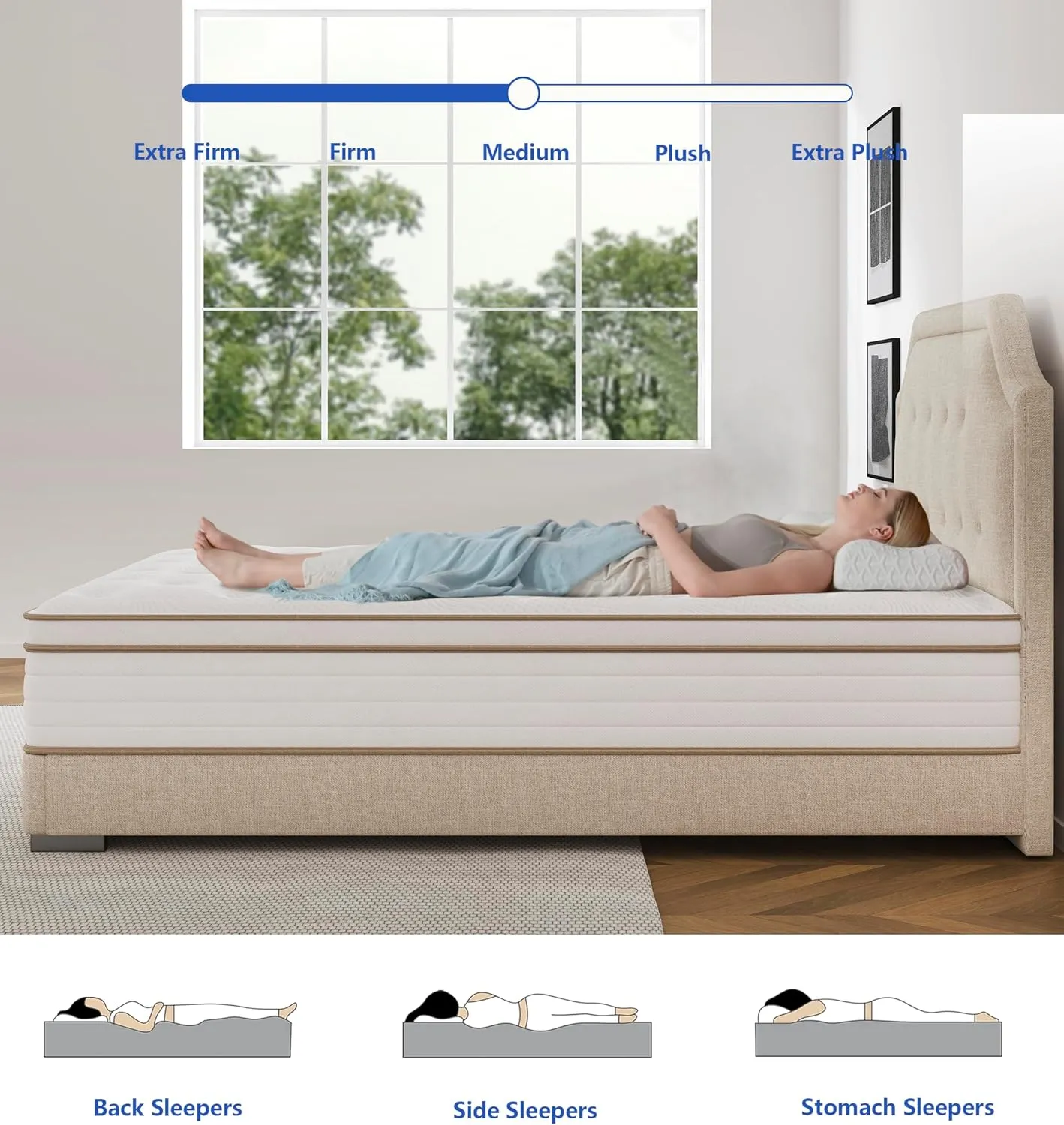 Queen Size Mattress,10 Inch Grey Memory Foam Hybrid Queen Mattresses in a Box,Individual Pocket Spring Breathable Comfortable for Sleep Supportive and Pressure Relief,CertiPUR-US.