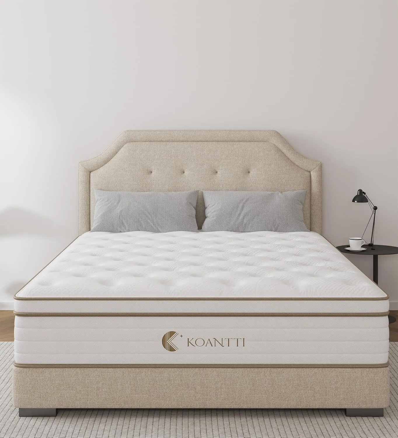 Queen Size Mattress,10 Inch Grey Memory Foam Hybrid Queen Mattresses in a Box,Individual Pocket Spring Breathable Comfortable for Sleep Supportive and Pressure Relief,CertiPUR-US.