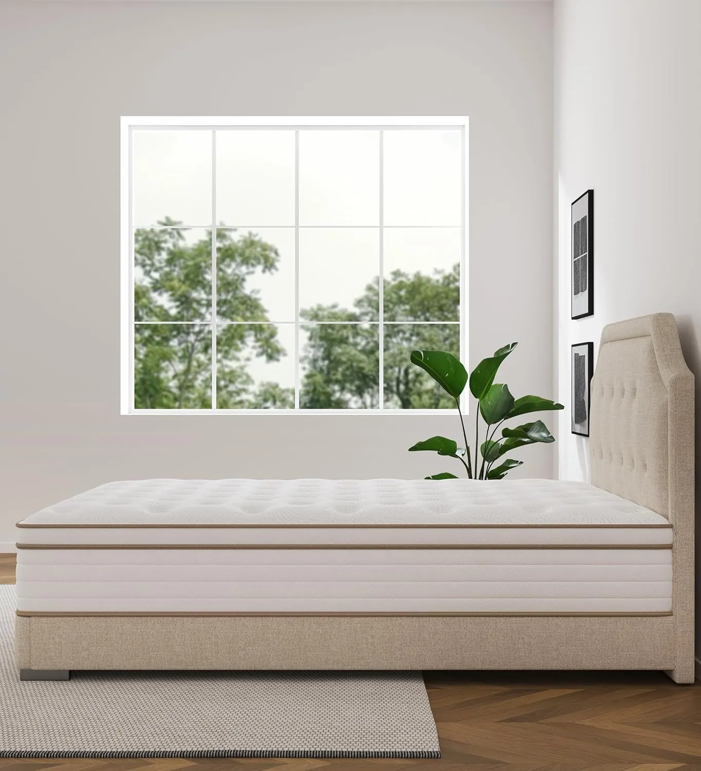 Queen Size Mattress,10 Inch Grey Memory Foam Hybrid Queen Mattresses in a Box,Individual Pocket Spring Breathable Comfortable for Sleep Supportive and Pressure Relief,CertiPUR-US.