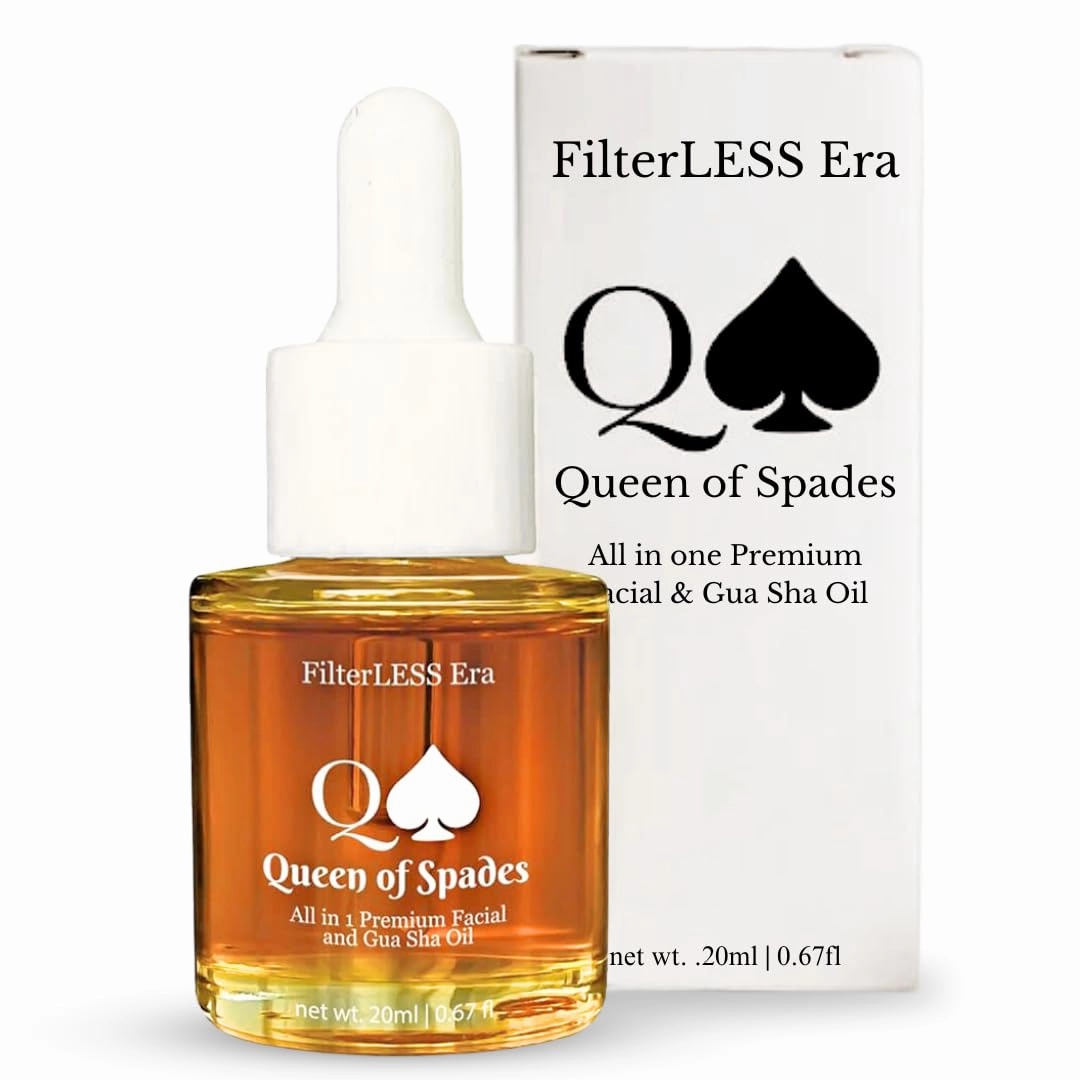 Queen of Spades All-in-One Gua Sha Oil & Serum | Jojoba, Squalane & Rosehip Face Oil | Anti-Aging Serum & Moisturizer | Essential Oils for Skin & Gua Sha Facial