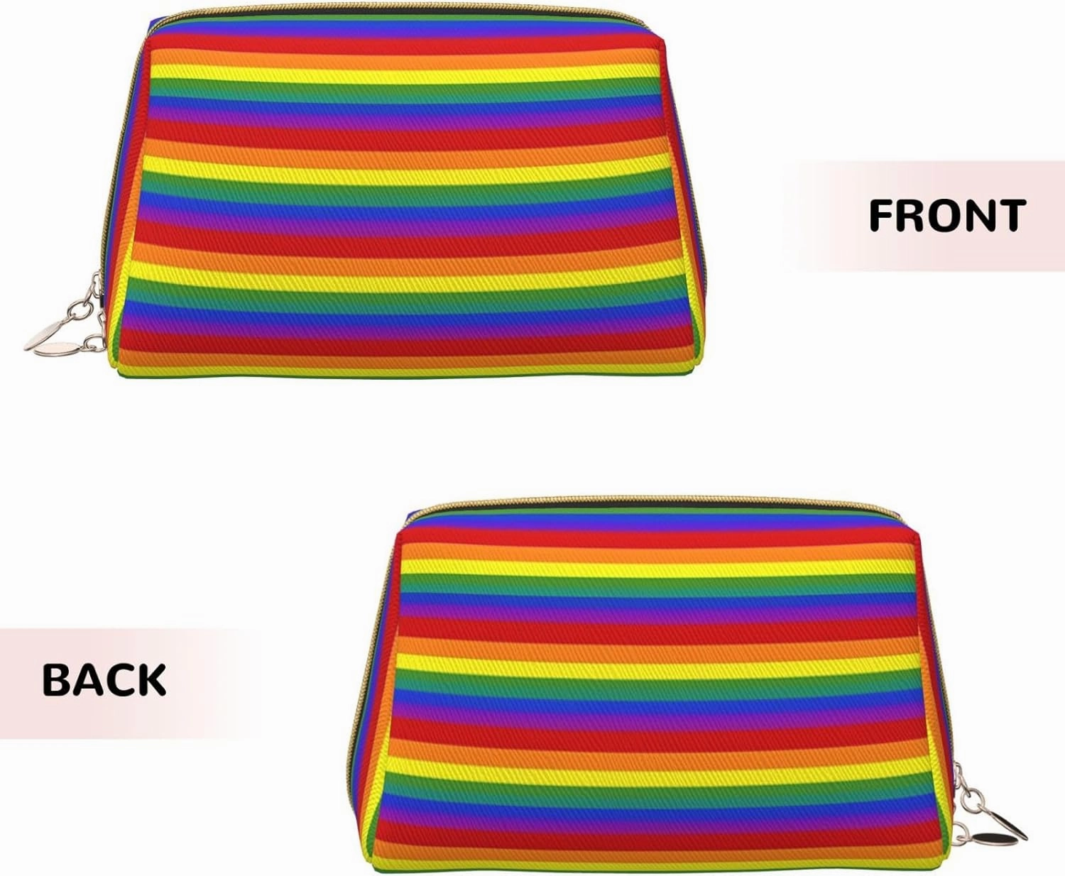 Rainbow Pattern Toiletry Pouch, Travel-Friendly Makeup Organizer For Makeup Brushes, Lipsticks