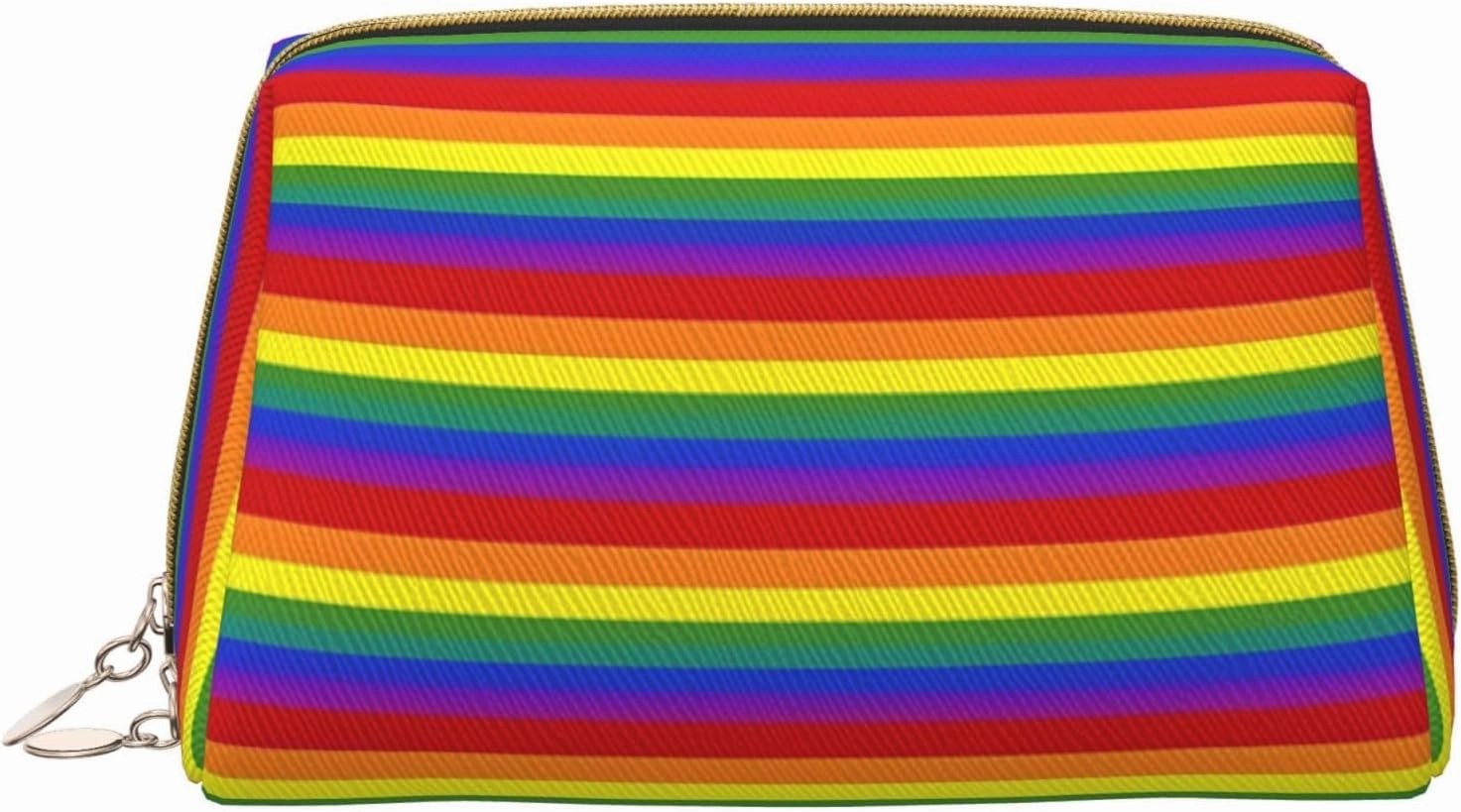 Rainbow Pattern Toiletry Pouch, Travel-Friendly Makeup Organizer For Makeup Brushes, Lipsticks